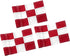 KINGTOP Checkered Golf Flag - 8x6 Inch, 420D Nylon, Tube Inserted Mini Practice Putting Green Flags for Yard
