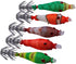 Oxxggkao 5Pcs Squid Jig Lures Blowing Tube, Shrimp-Style, Easy-to-Use Cuttlefish Sleeve Hook Fishing Baits for Anglers