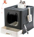 Gefryco Cat Litter Box with Lid, Top Entry Kitten Litter Box with