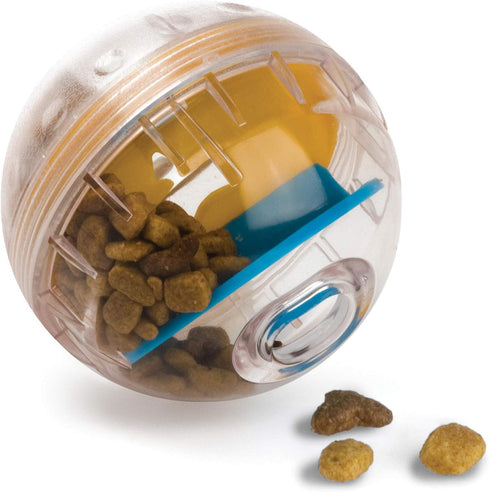 Pet Zone IQ Treat Ball Interactive Dog Ball - 3" Durable Puzzle Treat Dispenser, Slow Feeder for All Breeds