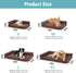 Orthopedic Dog Bed for Large Dogs - Washable Sofa Bed with Supportive Foam, Waterproof Lining, Brown (42" L x 30" W)