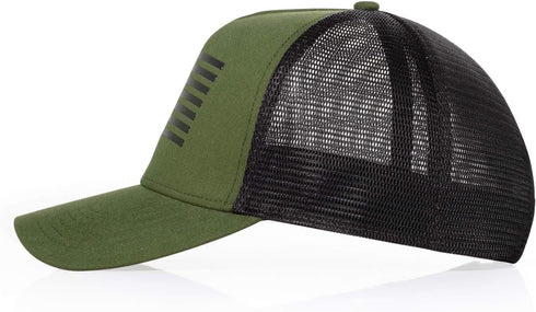 Oversize XXL American Flag Trucker Hat, Large Breathable Mesh Snapback Baseball Cap for Men