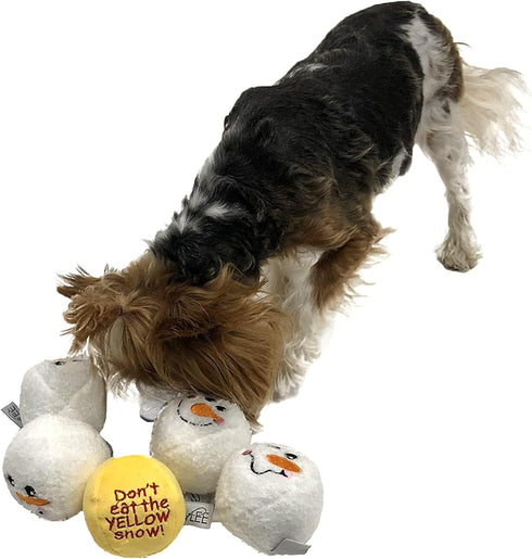 Midlee Snowball Fight Plush Dog Toy - 3"