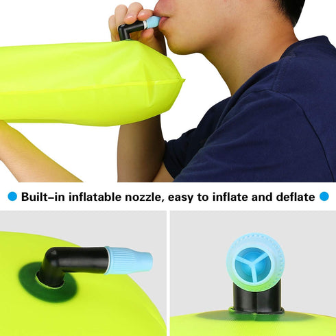 ProCase Swim Buoy Float - Swimming Bubble Safety Float with Adjustable Waist Belt for Open Water Swimmers and