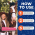 Deshedding Brush for Horses and Large Pets, 8-Inch, Pink, Professional Grooming Tool