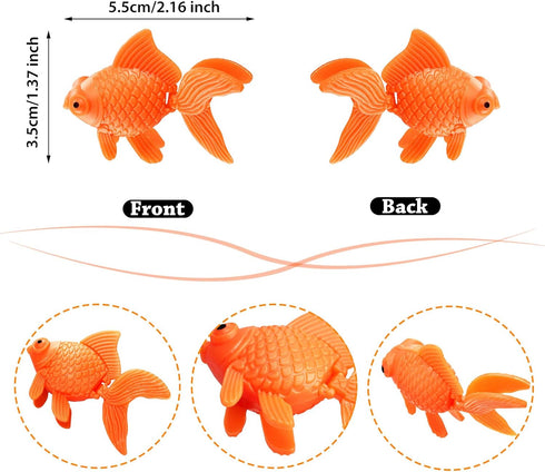 Sumind 30 Pieces Fake Goldfish Plastic Floating Artificial Aquarium Fish Realistic Moving Orange Goldfish Fish Ornament Decorations for Aquarium Fish Tank by Sumind