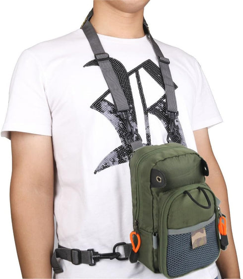Kylebooker Lightweight Fly Fishing Chest Pack, Tackle Storage Pouch Waist Bag