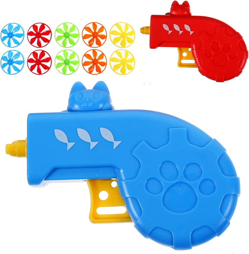 NUOBESTY 2pcs Pet Fetch Toy Flying Launcher Cat Fetch Toy Spinning Shooter