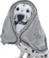 Absorbent Dog Towel, Microfiber Quick Drying Towel with Hand Pockets for Medium Large Dogs, 35 x 15 inches