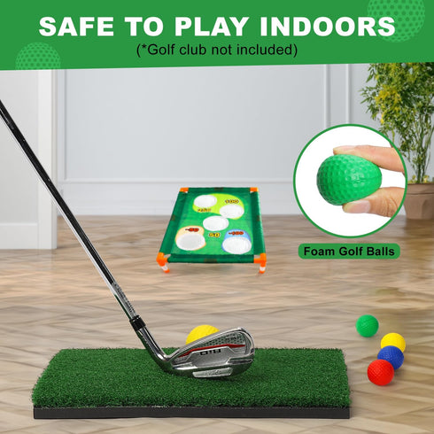 TOY Life Golf Cornhole Game, Golf Corn Hole Set Chipping Golf Game for Adults Kids Backyard Golf Game Golf Yard Corn