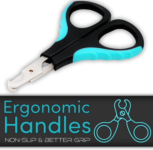 H&H Pets Cat Nail Clipper - Professional Sharp Stainless Steel Claw Trimmer with Non-Slip Handles for Small Animals &