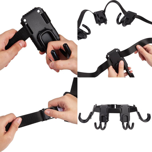 Treestand Strap Hangers with Metal Hooks for Saddle Hunting Gears and Tree Stand Platform