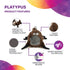 Large Brown Platypus Dog Toy - Silent Squeak Plush with Chew Guard Technology
