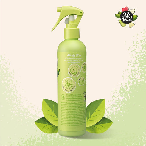 PET Head Mucky Pup Grooming Spray for Puppies, 10.1 fl. oz. Pear Scent, Gentle Formula for Dogs Over 8 Weeks