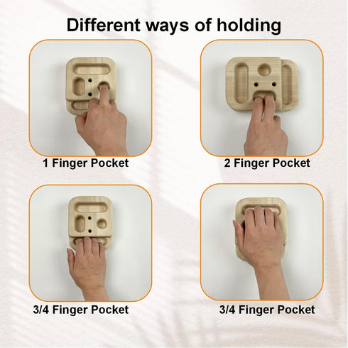 Climbing Hangboard Rock Climbing Training as Climbing Fingerboard with Jugs, Slopes and Edges, Pockets as Door Mounted
