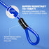 Security Cable Lock Set - 5' to 25' Weatherproof Keyless U-Lock with Combination for Bikes and Equipment
