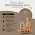 Freeze Dried Chicken Liver Cat & Dog Treats: 100% Human Grade Chicken, Healthy Raw Food, 1.75 oz
