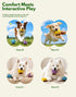 3-in-1 Set: Deeow Dog Toys Star, Moon & Sun Plush Squeaky Pet Toys, Super Soft for Calming Play Enrichment, Best