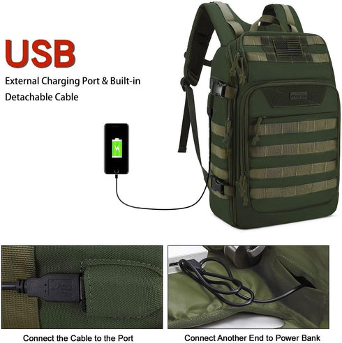 MOSISO 30L Tactical Backpack, Military Daypack 3 Day Assault Pack Rucksack Bag