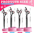 7" 6 1 Set Dream Reach Dog Grooming Scissors - Professional in Sharp Dog Shears Thinning, Chunker, Straight, Curved