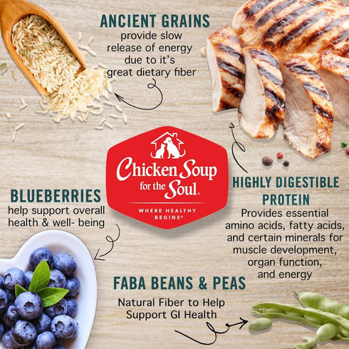 Immune 4.5lb (Pack 2) Chicken Soup for the Soul All Natural Premium Adult Dry Dog Food, Real Meat First Ingredient, No