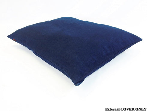36"x29" Medium Size Removable Zippered Heavy Duty Blue Denim Cover Case for Small to Medium Dogs (External Cover Only)