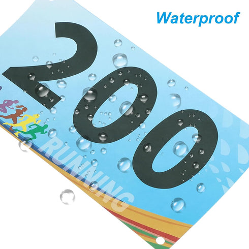 Tear-Resistant Running Bib Numbers with Safety Pins | Ideal for Marathons & Sports Events