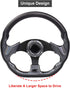 MOSNAI Golf Cart Steering Wheel or Adapter - Fits Club Car EZGO Yamaha, Universal D Shape Design