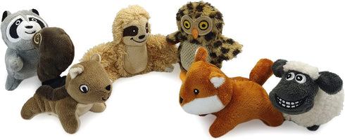 Hide and Seek Dog Puzzle Puppy Toys, Interactive Squeaky Plush Stuffed Toys for Dogs (Sloth, Squirrel, Raccoon, Owl,