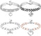 4 Pcs Pearl Dog Collar Necklaces, Rhinestones Adjustable Set for Small Dogs & Cats, Crystal Pet Jewelry
