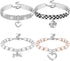 4 Pcs Pearl Dog Collar Necklaces, Rhinestones Adjustable Set for Small Dogs & Cats, Crystal Pet Jewelry