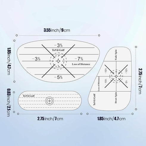 ToVii Golf Impact Tape Set, 300Pcs ~600Pcs Self-Teaching Stickers for Woods Irons Putters