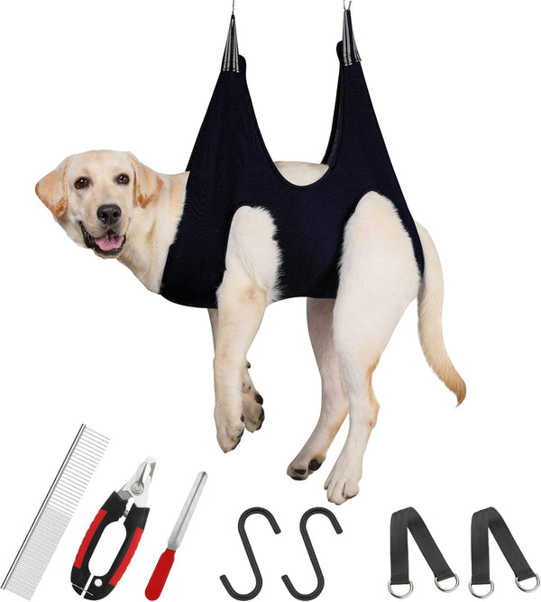 Guzekier Dog Grooming Hammock for Trim Nail, Dog Sling for Grooming, Dog
