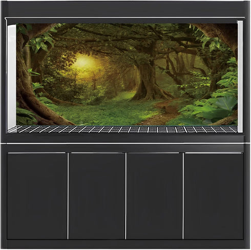 AWERT 30x18 inches Psychedelic Forest Aquarium Background - Dim Old Trees Woodland Decor