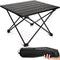 SOUJOY Camping Side Table, Portable Folding Beach Table, Small Aluminum Picnic Backpacking