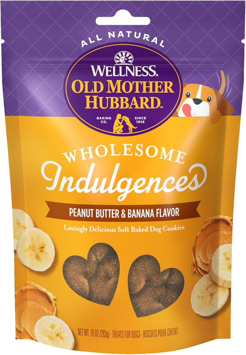 Old Mother Hubbard Wellness Wholesome Indulgences Peanut Butter & Banana Flavor Natural Dog Treats, 10 Ounce