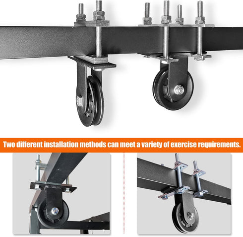 KORIKAHM Upgraded Cable Pulley System, LAT Pull Down Machine for Home Gym Strength Training