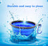 XL (7") Collapsible Pet Bowl, Blue | BPA Free Food Grade Silicon | Expandable Travel Bowls for Dogs and Cats