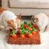 Generic 2 1 Carrot Snuffle Mat for Dogs, Novelty Dog Puzzle Toys Sniff Mat, Interactive Carrot Plush Dog Toys