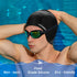 Silicone Swim Cap for Women Men, Durable Non-Slip Waterproof Cap Protects Ears, Long Hair for Adults, Older Kids