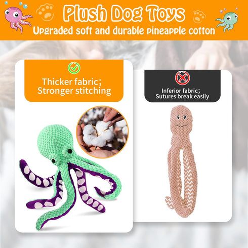 Fuufome Large Squeaky Dog Toys- Plush Dog Toys with Soft Fabric for Small, Medium, and Large Dogs Daily Companionship