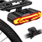 WSDCAM Smart Bike Tail Light for Cargo Rack with Turn Signals and Brake Light, USB Rechargeable Wireless Remote Bike