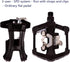 YBEKI SPD Pedals, Hybrid Pedal with Toe Clip & Straps, Suitable for Spin Bike & Indoor Exercise Bikes