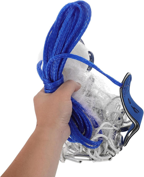 4ft/1.2m Hand Cast Fishing Net Monofilament with Weighted Sinkers Saltwater Shrimp Bait Trap Net for Freshwater