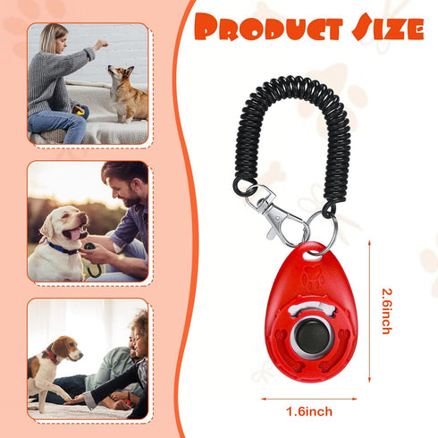 30 Pcs Dog Training Clicker with Wrist Strap - Pet Clicker for Dogs, Cats, Horses, and Birds Behavioral Training
