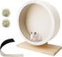 9in Silent Hamster Wheel with 2 Natural Chew Toys - Wooden Exercise