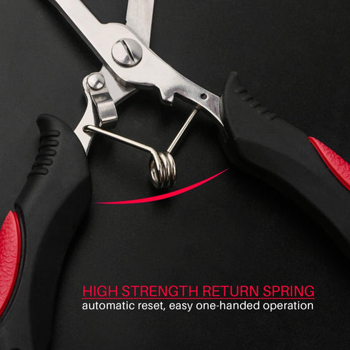Hikary Long Nose Fishing Pliers - Stainless Steel Hook Remover, Braid Cutter, Rustproof Multi-Tools for Fishing