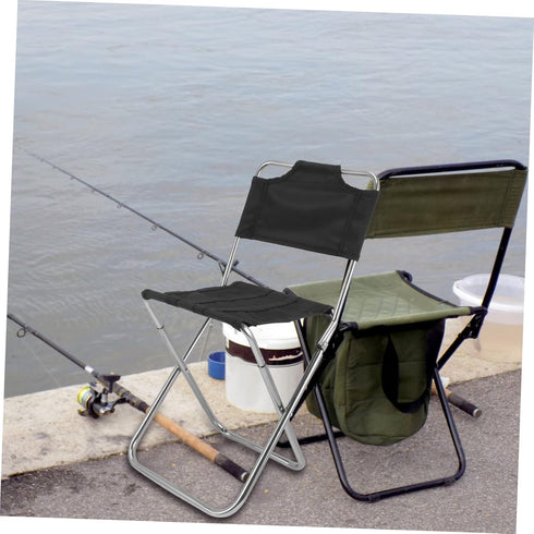 Backpack Toddmomy Fishing Folding Chair Camping Collapsing Stool Camping Folding Chair Small Folding Chair Beach Chair