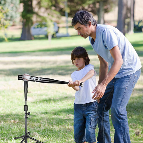 Portable Batting Tee Baseball Softball Tripod Stand with Carrying Bag for Training Practice