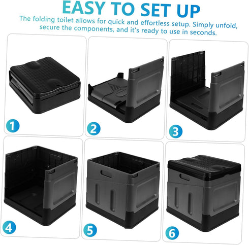Portable Folding Toilet for Camping - Compact Emergency Potty